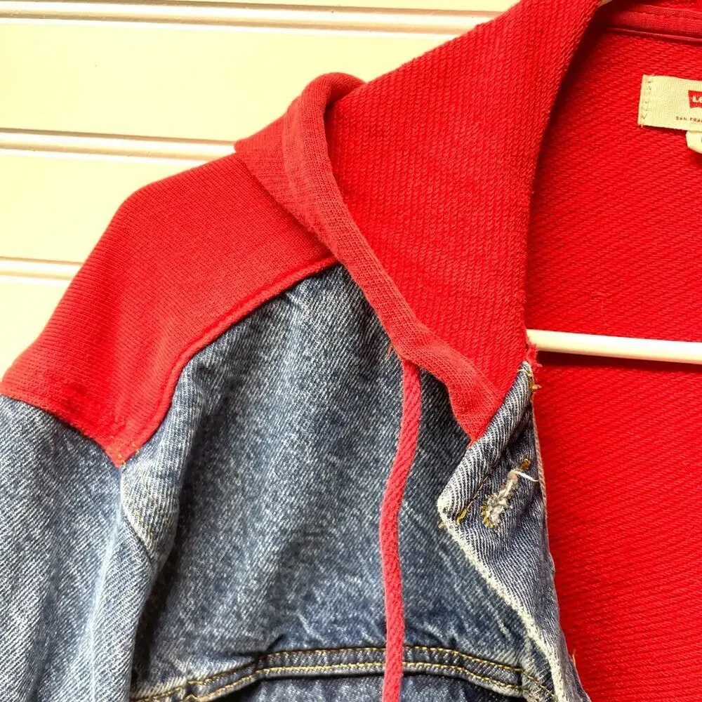 Levi’s Hybrid Denim Trucker Jacket & Hoodie Size L